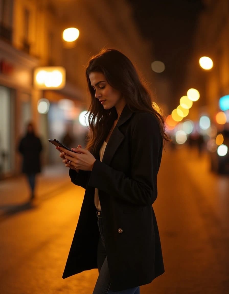 Personne utilisant l'application Wayfe